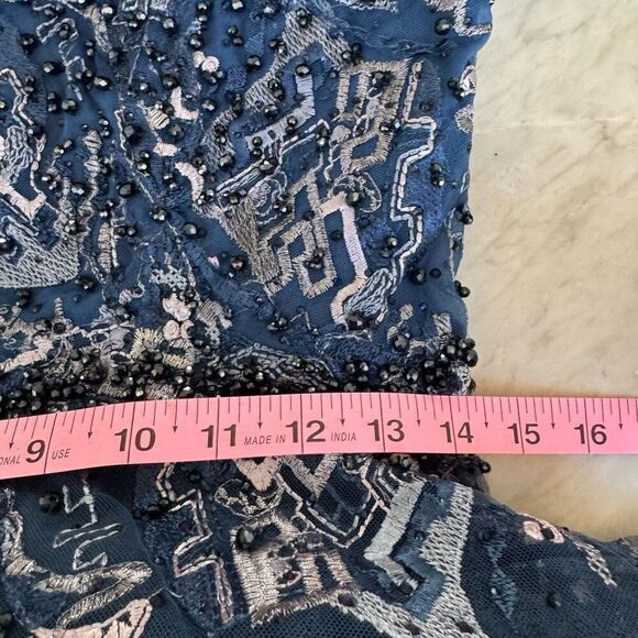 Mac Duggal Women's Embellished Illusion Butterfly Sleeve A-Line Gown size 8 NWT - Picture 8 of 9